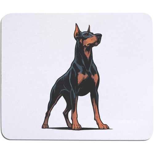 Proud doberman dog mouse - mouse, mat