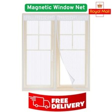 Magnetic Window Screen Net Mesh Fly Insect White Bug  Moth Door Netting