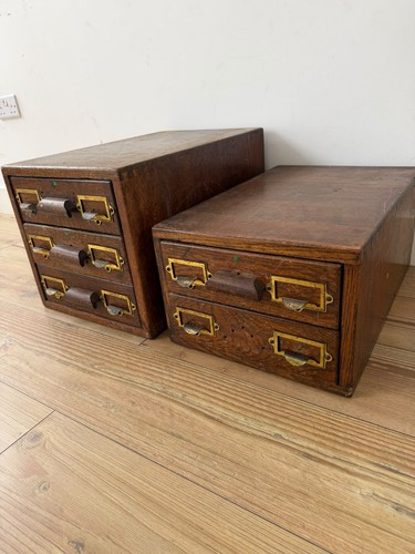 Antique oak filing drawers - drawers, /