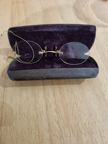 Antique gold pinze nez - ,