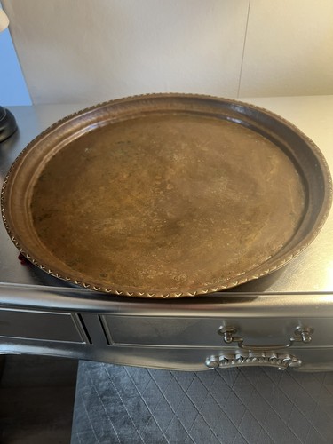 Large antique copper tray - large,