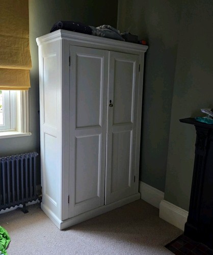 Solid wood painted wardrobe - solid,