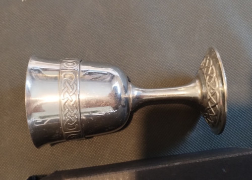 Pewter goblet by edwin - 5",