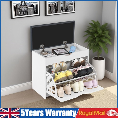 Shoe bench with flip drawer - bench,