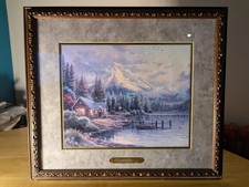 Thomas Kinkade Lakeside Hideaway Accent Print Wall Art, Authenticated Framed