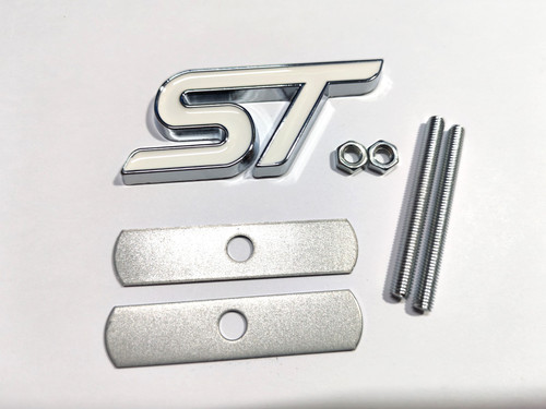 White and chrome front grille - white,