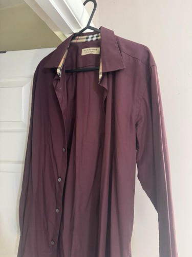Burberry mens small maroon - small, red