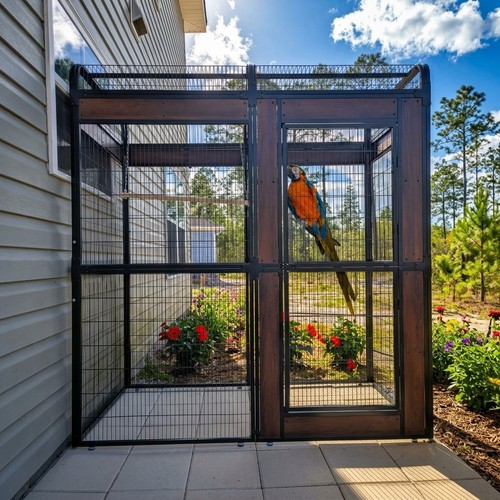 Extra large metal aviary - metal, bird