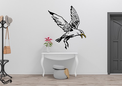 Banksy seagull sticker vinyl - seagull,