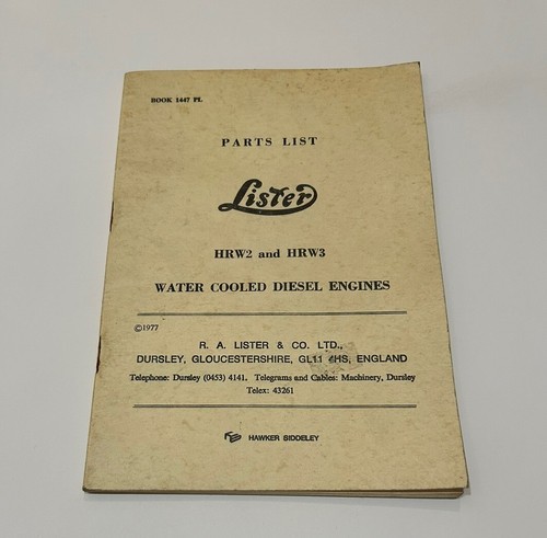 Lister parts list - , hrw4,