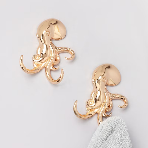 Solid brass octopus wall - solid,