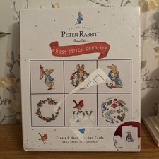 Beatrix Potter Peter Rabbit Cross Stitch Christmas Card Kit x Makes 6. New Boxed
