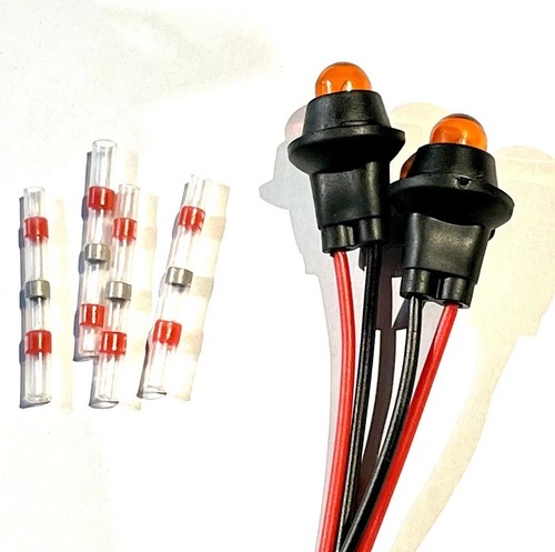 501 bulb holder with amber - 2x,