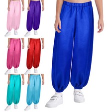 Kids Girls Bloomers School Trousers Performance Sweatpants Harem Pants Theme