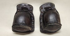 Antique Horse Drawn Leather Lawn Protecting Lawnmower Hoof Shoe Boots