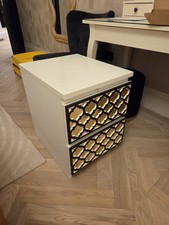 IKEA malm matte white bedside