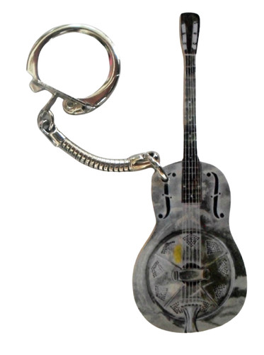 Resonator guitar keyring - resonator,