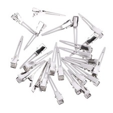 10Pcs Single Prong Hair Clip 4.5cm Alligator Flat Clips Metal Hairs Accessories