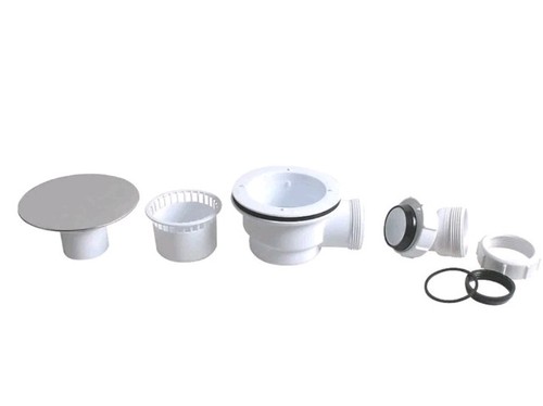 Shower waste trap white 85mm - white,