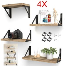4PCS Wooden Floating Shelves