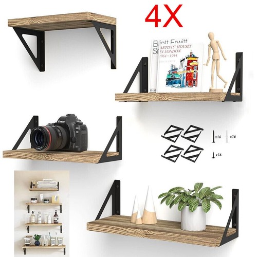 4pcs wooden floating shelves - 4pcs,