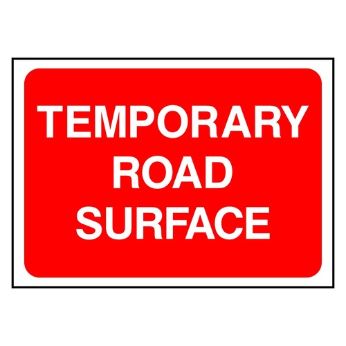 Temporary road surface sign - temporary,