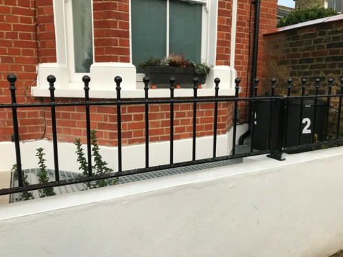 Metal fencing panel low wall - metal, panel,