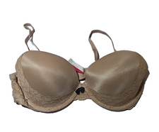 Cosmopolitan Tan Full Coverage Adjustable Straps Underwire Push Up Bra Size 36C