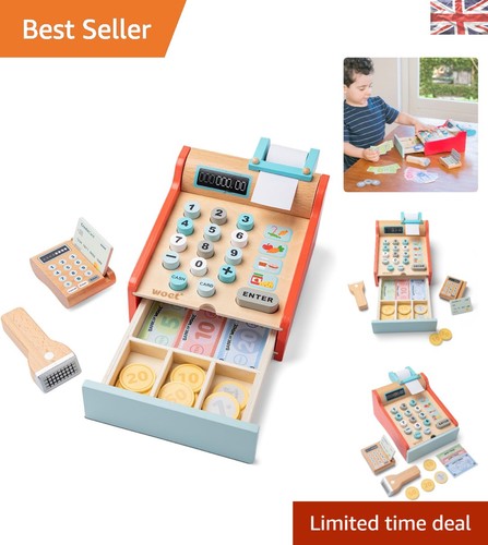 Children red wooden cash - wooden,