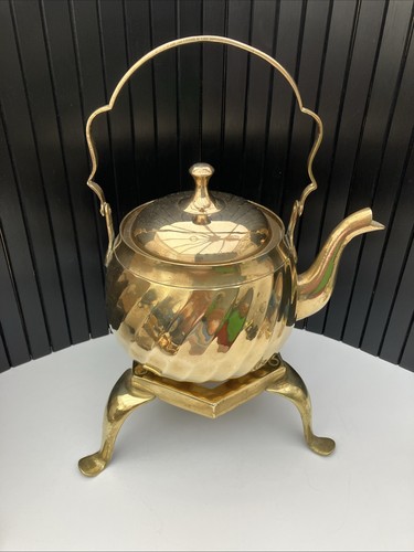 Vintage brass kettle and - vintage,