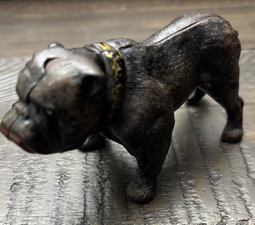 Antique bronze cast bulldog - antique,