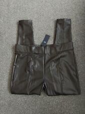 M&S LEATHER LOOK HIGH WAISTED LEGGINGS VARIOUS COLOURS NEW