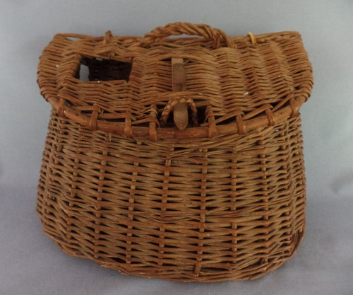 Vintage wicker fishing creel - vintage,