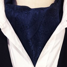 Embossed Dark Blue Paisley