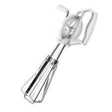Rotary Manual Hand Whisk Egg Beater Mixer Blender Stainless Steel Kitchen6135