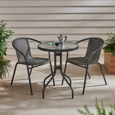 Sorrento dark grey rattan - grey,