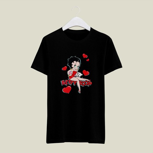 Black betty boop mens shirt - black,