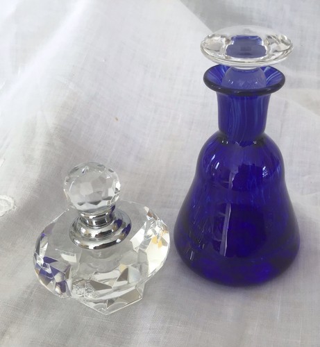 Vintage small glass perfume - vintage,