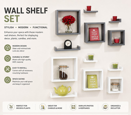 Set piece floating wall - 6x,