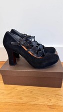 Chie Mihara Black Suede Shoes