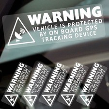 5 x Warning GPS Tracking On Board Tracker Security Car Van Taxi Window Stickers