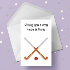 Hockey Birthday Card 01 -