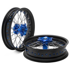 17"x3.5"/4.25" Supermoto Spoked Wheels For Yamaha WR 250 F 15-19 WR 450 F 12-18