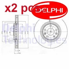 X2 PCS FRONT BRAKE DISC SET