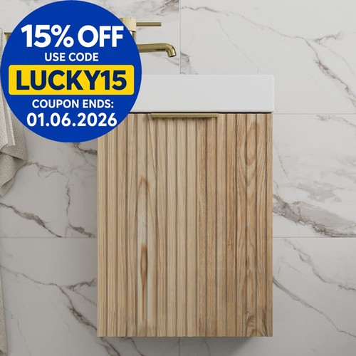 Fluted 400mm bathroom vanity - 400mm,