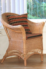 wicker Lloyd loom style chair