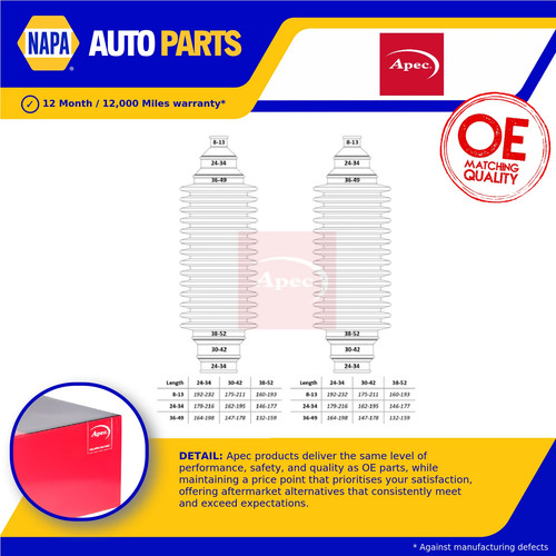 Steering rack boot fits - rack,