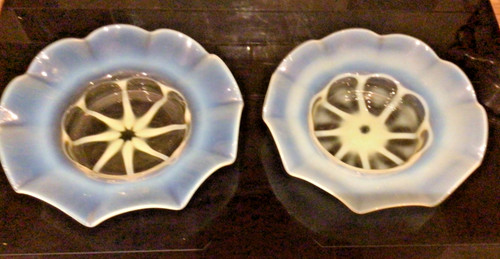 Pair antique opalescent - antique,