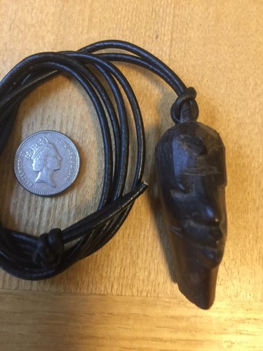 Vintage african ebony pendant - vintage,