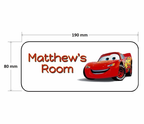 Cars door plaque - cars, lightning